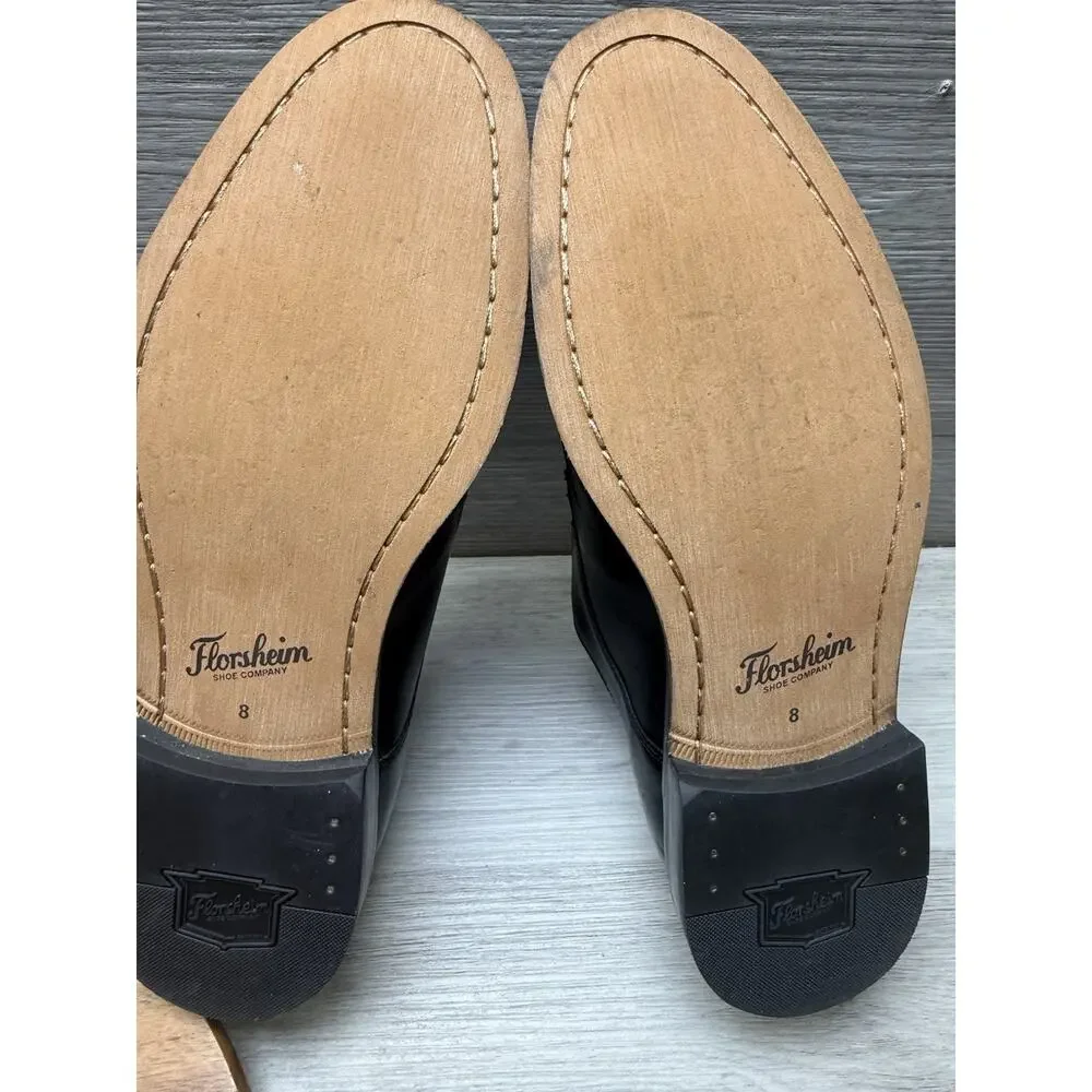 Men 8 Florsheim  Black Ravello Monk Strap Dress Shoes